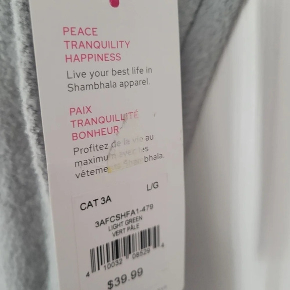 Shambhala Light Green Supersoft Fleece Crewneck Crop Sweatshirt - Picture 5 of 5